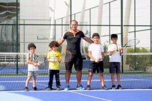 Tennis Coach with his Students , Pinterest