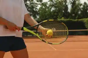 Tennis Player Holding Tennis Racket